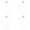 Set of 4 Pointed Onion-Shape Finial Clear Glass Christmas Ornaments